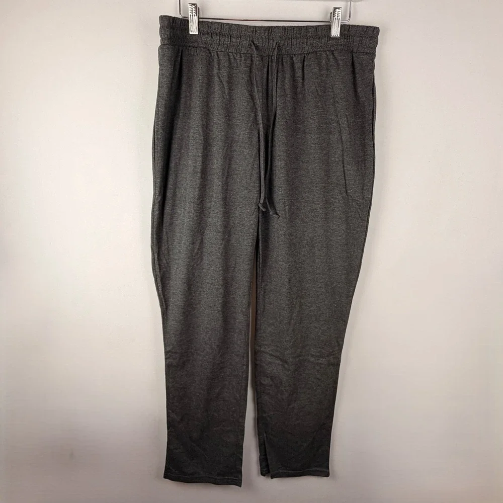 Blue Ice Premium Charcoal Gray Joggers Large Soft Lounge Athleisure‎ Y2K Relaxed